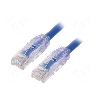 Patch cord | TX6A™ 10Gig,U/UTP | 6a | solid | Cu | PVC | blue | 5m | 24AWG