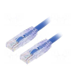 Patch cord | TX6A™ 10Gig,U/UTP | 6a | solid | Cu | PVC | blue | 3m | 24AWG