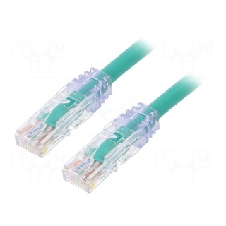 Patch cord | TX6A™ 10Gig,U/UTP | 6a | solid | Cu | PVC | green | 0.5m