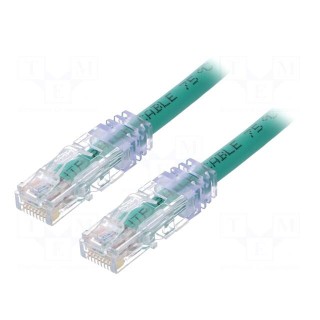 Patch cord | TX6A™ 10Gig,U/UTP | 6a | solid | Cu | PVC | green | 3m | 24AWG