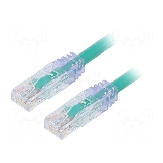 Patch cord | TX6A™ 10Gig,U/UTP | 6a | solid | Cu | PVC | green | 5m | 24AWG