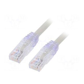 Patch cord | TX6A™ 10Gig,U/UTP | 6a | solid | Cu | PVC | grey | 0.5m | 24AWG
