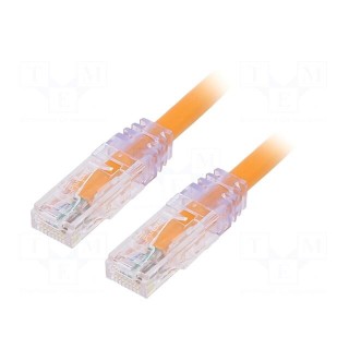 Patch cord | TX6A™ 10Gig,U/UTP | 6a | solid | Cu | PVC | orange | 0.5m