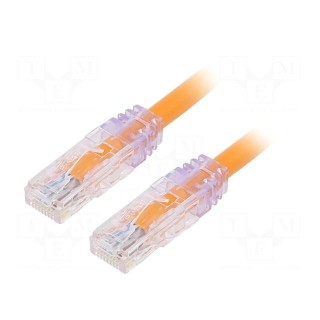 Patch cord | TX6A™ 10Gig,U/UTP | 6a | solid | Cu | PVC | orange | 2m | 24AWG