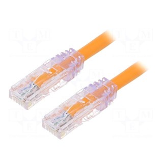 Patch cord | TX6A™ 10Gig,U/UTP | 6a | solid | Cu | PVC | orange | 3m | 24AWG