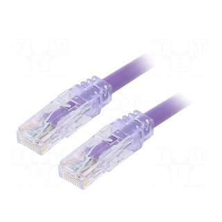 Patch cord | TX6A™ 10Gig,U/UTP | 6a | solid | Cu | PVC | violet | 2m | 24AWG