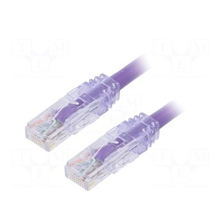 Patch cord | TX6A™ 10Gig,U/UTP | 6a | solid | Cu | PVC | violet | 5m | 24AWG
