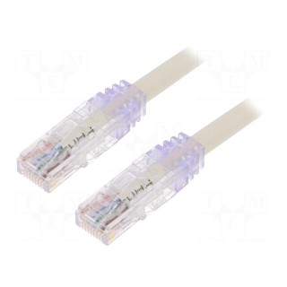 Patch cord | TX6A™ 10Gig,U/UTP | 6a | solid | Cu | PVC | white | 1m | 24AWG