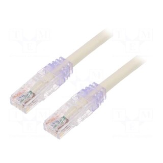 Patch cord | TX6A™ 10Gig,U/UTP | 6a | solid | Cu | PVC | white | 5m | 24AWG