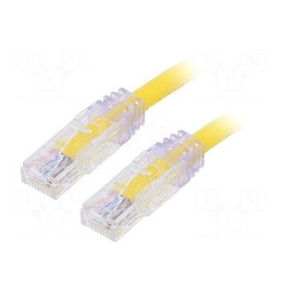 Patch cord | TX6A™ 10Gig,U/UTP | 6a | solid | Cu | PVC | yellow | 0.5m
