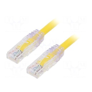 Patch cord | TX6A™ 10Gig,U/UTP | 6a | solid | Cu | PVC | yellow | 2m | 24AWG