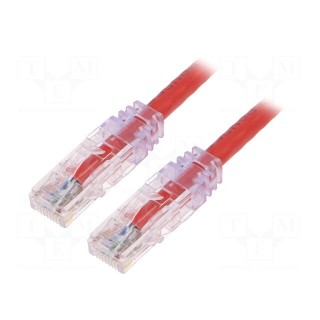 Patch cord | TX6™ PLUS,U/UTP | 6 | stranded | Cu | LSZH | red | 5m | 24AWG