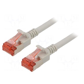 Patch cord | U/FTP | 6 | stranded | Cu | LSZH | grey | 7m | 28AWG