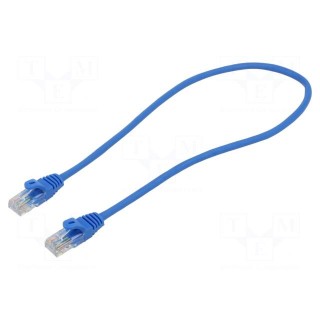 Patch cord | U/UTP | 5e | CCA | blue | 0.5m | RJ45 plug,both sides | 26AWG