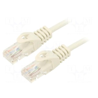Patch cord | U/UTP | 5e | CCA | grey | 7.5m | RJ45 plug,both sides