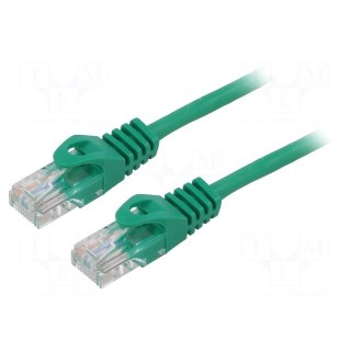 Patch cord | U/UTP | 6 | stranded | CCA | PVC | green | 1.5m | 26AWG | Cores: 8