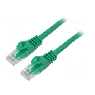 Patch cord | U/UTP | 6 | stranded | CCA | PVC | green | 0.5m | 26AWG | Cores: 8