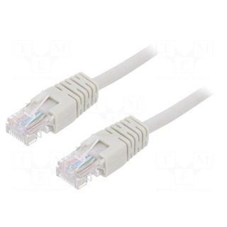 Patch cord | U/UTP | 5e | stranded | CCA | PVC | grey | 30m | 26AWG