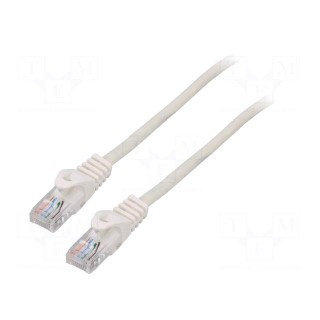 Patch cord | U/UTP | 5e | stranded | CCA | PVC | white | 0.25m | 26AWG | 1pcs.