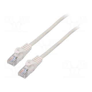 Patch cord | U/UTP | 5e | stranded | CCA | PVC | white | 10m | 26AWG | Cores: 8