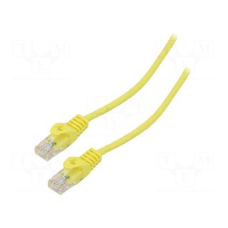 Patch cord | U/UTP | 5e | stranded | CCA | PVC | yellow | 15m | 26AWG | 1pcs.