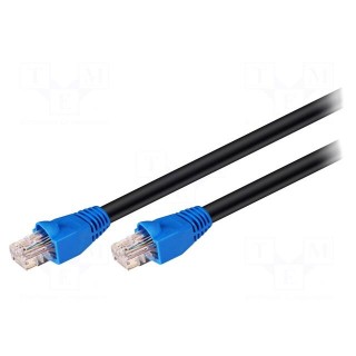 Patch cord | U/UTP | 6 | CCA | PE | black | 30m | RJ45 plug,both sides