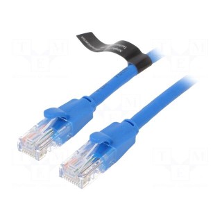 Patch cord | U/UTP | 6 | CCA | PVC | blue | 0.5m | RJ45 plug,both sides