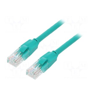 Patch cord | U/UTP | 6 | CCA | PVC | green | 2m | RJ45 plug,both sides