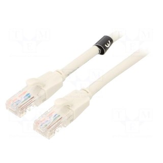 Patch cord | U/UTP | 6 | CCA | PVC | grey | 1m | RJ45 plug,both sides
