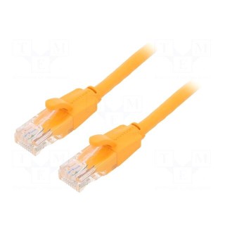 Patch cord | U/UTP | 6 | CCA | PVC | orange | 2m | RJ45 plug,both sides