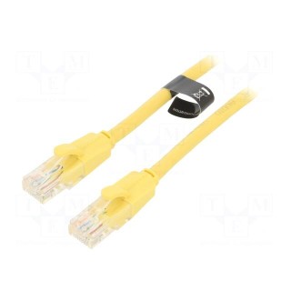 Patch cord | U/UTP | 6 | CCA | PVC | yellow | 2m | RJ45 plug,both sides