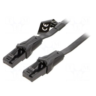 Patch cord | U/UTP | 6 | Cu | PVC | black | 15m | RJ45 plug,both sides