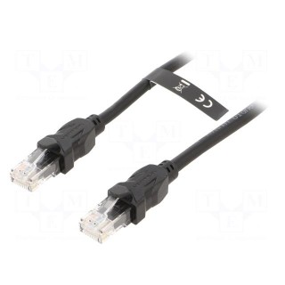 Patch cord | U/UTP | 6 | Cu | PVC | black | 10m | RJ45 plug,both sides