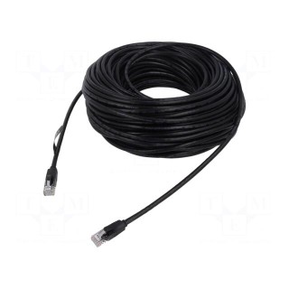 Patch cord | U/UTP | 6 | stranded | CCA | PVC | black | 15m | 26AWG