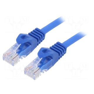 Patch cord | U/UTP | 6 | stranded | CCA | PVC | blue | 5m | 26AWG | Cablexpert