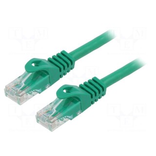 Patch cord | U/UTP | 6 | stranded | CCA | PVC | green | 3m | 26AWG | Cores: 8