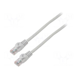 Patch cord | U/UTP | 6 | stranded | CCA | PVC | grey | 7.5m | 26AWG | Cores: 8