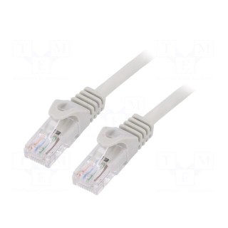 Patch cord | U/UTP | 6 | stranded | CCA | PVC | grey | 10m | 26AWG