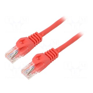 Patch cord | U/UTP | 6 | stranded | CCA | PVC | red | 1.5m | 26AWG | Cores: 8