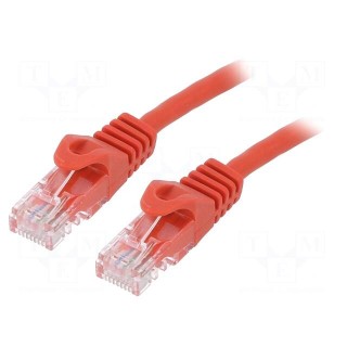 Patch cord | U/UTP | 6 | stranded | CCA | PVC | red | 2m | 26AWG | Cablexpert