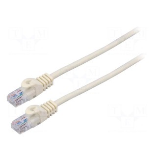 Patch cord | U/UTP | 6 | stranded | CCA | PVC | white | 3m | 26AWG | Cores: 8