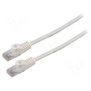 Patch cord | U/UTP | 6 | stranded | CCA | PVC | white | 10m | 26AWG | Cores: 8