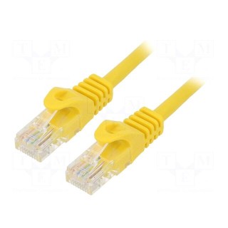 Patch cord | U/UTP | 6 | stranded | CCA | PVC | yellow | 0.25m | 26AWG