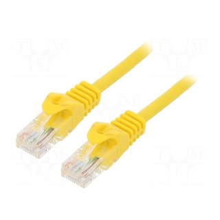 Patch cord | U/UTP | 6 | stranded | CCA | PVC | yellow | 0.5m | 26AWG