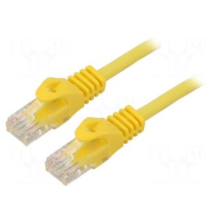 Patch cord | U/UTP | 6 | stranded | CCA | PVC | yellow | 1.5m | 26AWG
