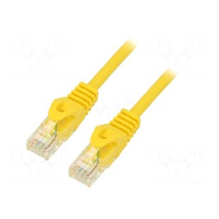 Patch cord | U/UTP | 6 | stranded | CCA | PVC | yellow | 5m | 26AWG
