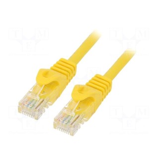 Patch cord | U/UTP | 6 | stranded | CCA | PVC | yellow | 3m | 26AWG
