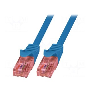 Patch cord | U/UTP | 6 | stranded | Cu | LSZH | blue | 1.5m | RJ45 plug