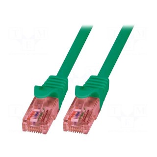 Patch cord | U/UTP | 6 | stranded | Cu | LSZH | green | 1.5m | RJ45 plug