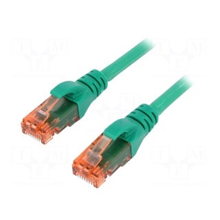 Patch cord | U/UTP | 6 | stranded | Cu | LSZH | green | 3m | 26AWG